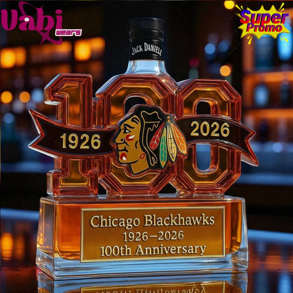Chicago Blackhawks 100th Anniversary Whiskey Bottle Chicago Blackhawks 100th Anniversary Whiskey Bottle