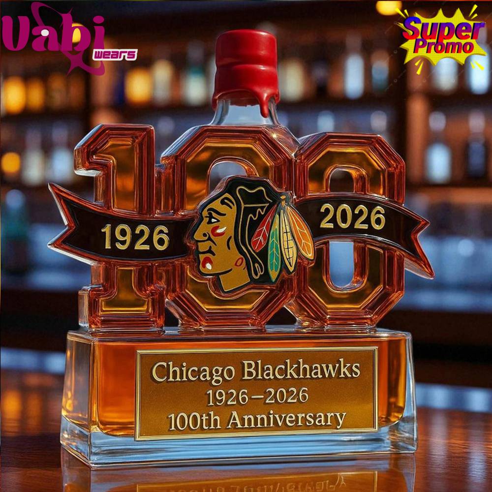 Chicago Blackhawks 100th Anniversary Whiskey Bottle Chicago Blackhawks 100th Anniversary Whiskey Bottle