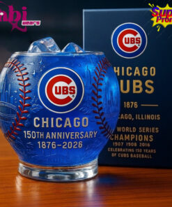 Chicago Cubs 150th Anniversary Whiskey Glass