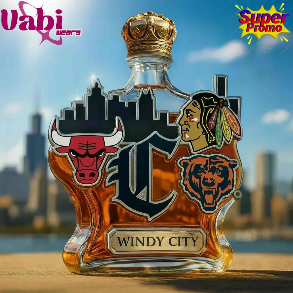 Chicago Team's Limited Edition City Whiskey Bottle Chicago Team's Limited Edition City Whiskey Bottle