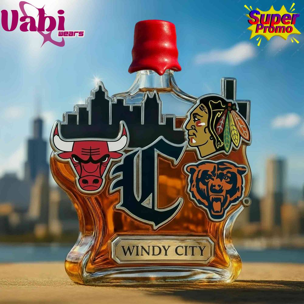 Chicago Team's Limited Edition City Whiskey Bottle Chicago Team's Limited Edition City Whiskey Bottle