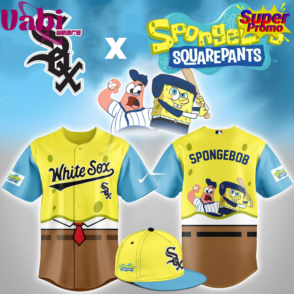 Chicago White Sox X Spongbob Squarepants Night Baseball Jersey Chicago White Sox X Spongbob Squarepants Night Baseball Jersey