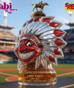 Cleveland Indians 124th Anniversary Whiskey Bottle
