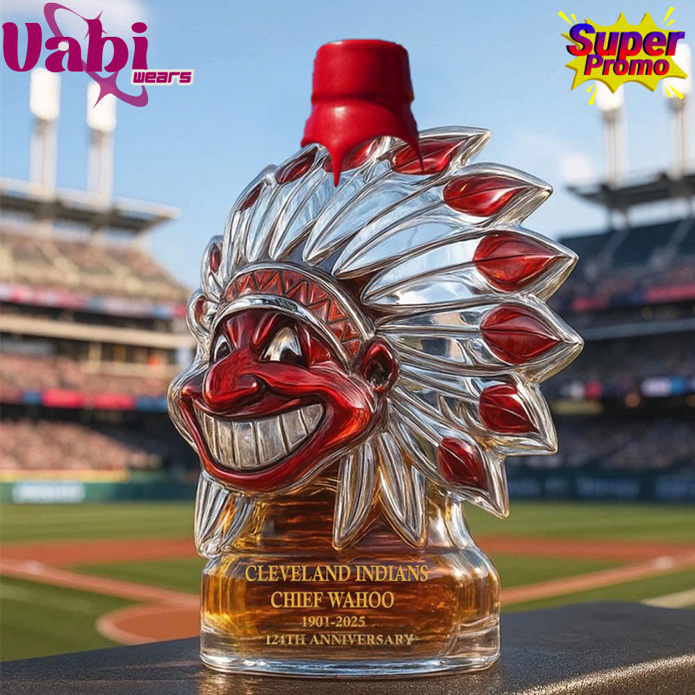 Cleveland Indians Chief Wahoo 124th Anniversary Whiskey Bottle Cleveland Indians Chief Wahoo 124th Anniversary Whiskey Bottle