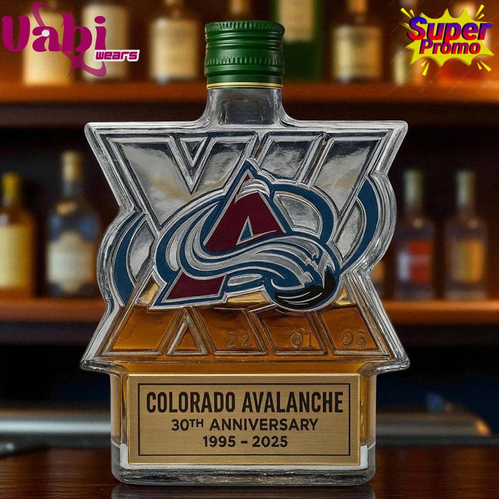 Colorado Avalanche 30th Anniversary Limited Edition Whiskey Bottle Colorado Avalanche 30th Anniversary Limited Edition Whiskey Bottle
