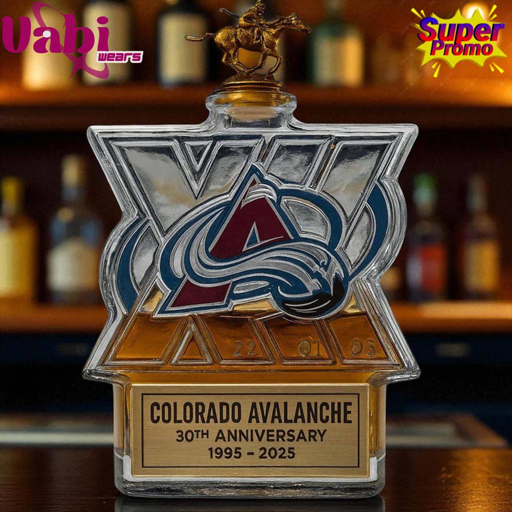 Colorado Avalanche 30th Anniversary Limited Edition Whiskey Bottle Colorado Avalanche 30th Anniversary Limited Edition Whiskey Bottle