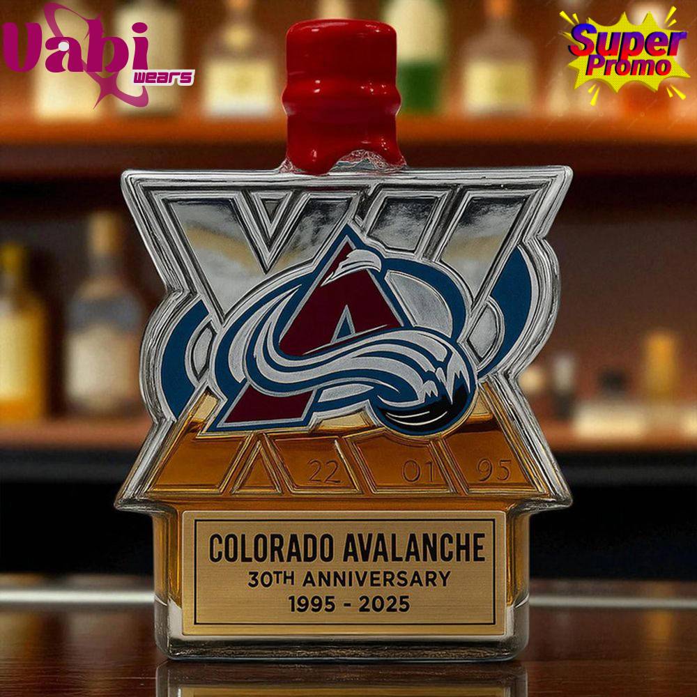 Colorado Avalanche 30th Anniversary Limited Edition Whiskey Bottle Colorado Avalanche 30th Anniversary Limited Edition Whiskey Bottle