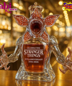 Stranger Things Demogorgon Celebrating 10th Anniversary  Whiskey Bottle