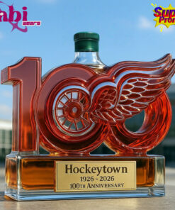 Detroit Red Wings “Hockeytown” 100th Anniversary Whiskey Bottle