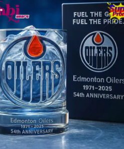Edmonton Oilers 54th ANNIVERSARY Whiskey Glass