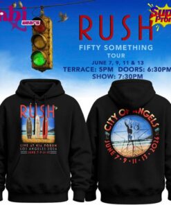 RUSH Fifty Something TOUR 2026 Exclusive Version Los Angeles, California Hoodie