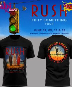 RUSH Fifty Something TOUR 2026 Exclusive Version Los Angeles, California Limited Edition T-shirt