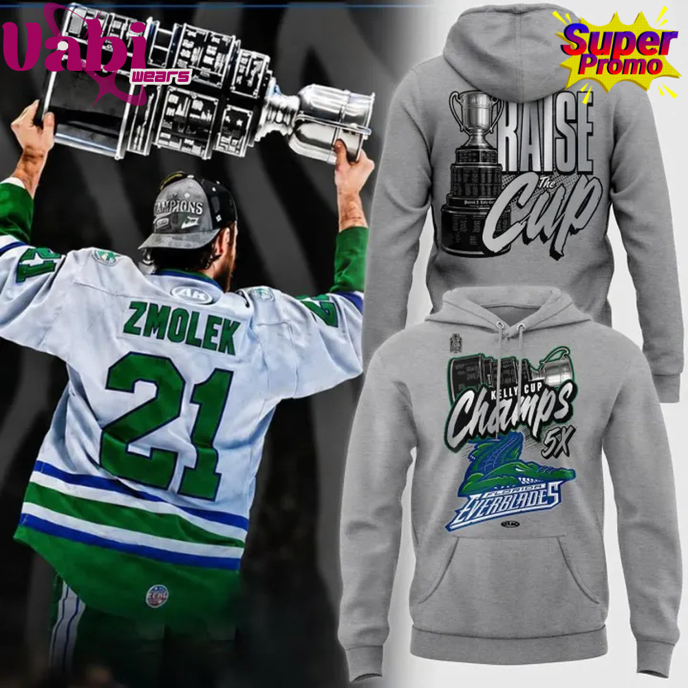 Florida Everblades Kelly Cup Champions 5X Championship Hoodie Florida Everblades Kelly Cup Champions 5X Championship Hoodie