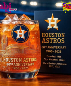 Houston Astros 60th Anniversary Whiskey Glass