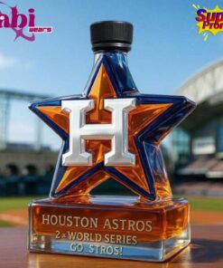 Houston Astros Baseball Champions Star "Go Stros!" Whiskey Bottle 1 Houston Astros Baseball Champions Star Go Stros Whiskey Bottle 2