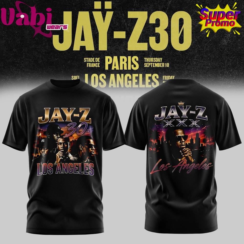 JAŸ-Z 30 Show Los Angeles 2026 Edition Tee JAŸ-Z 30 Show Los Angeles 2026 Edition Tee