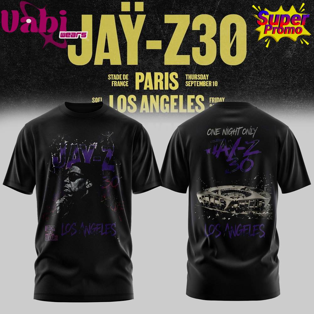 JAŸ-Z 30 Show Los Angeles 2026 Edition Tee JAŸ-Z 30 Show Los Angeles 2026 Edition Tee