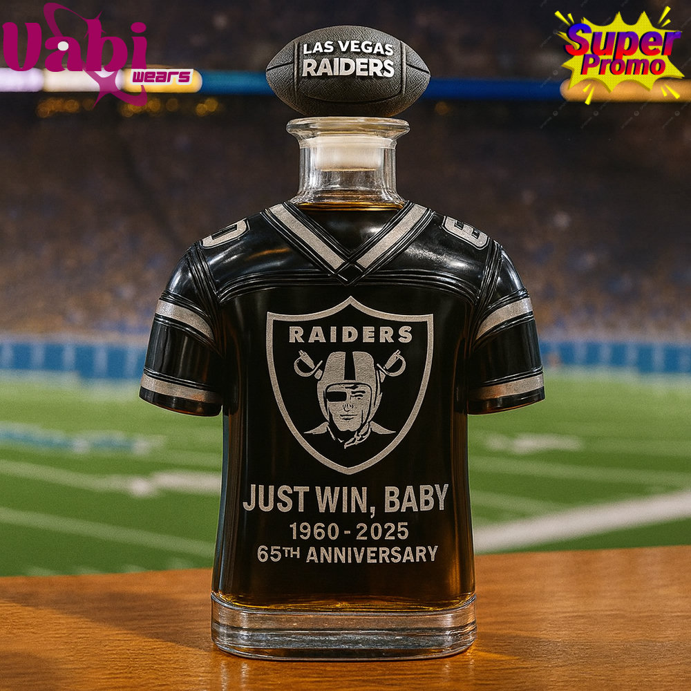 Las Vegas Raiders 65th Anniversary Jersey Design Whiskey Bottle Las Vegas Raiders 65th Anniversary Jersey Design Whiskey Bottle