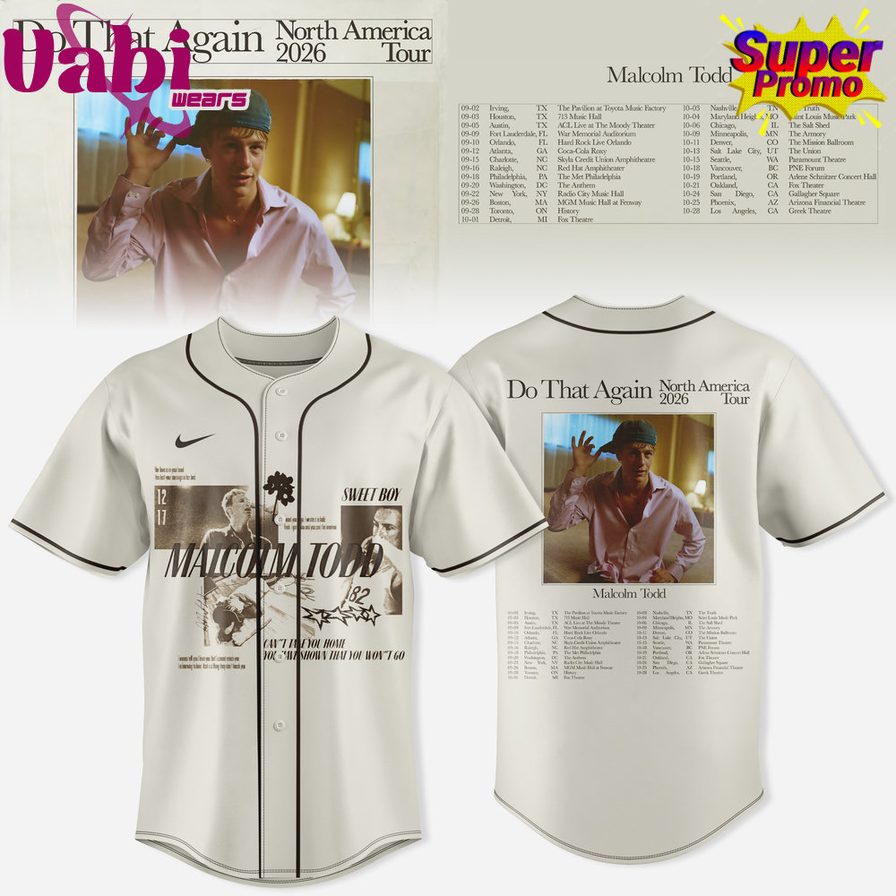 Malcolm Todd Do That Again North America Tour Jersey Malcolm Todd Do That Again North America Tour Jersey