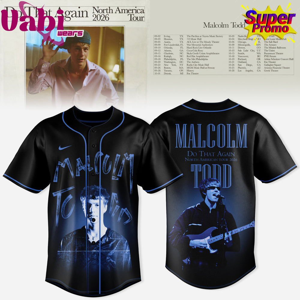 Malcolm Todd Do That Again North America Tour Jersey Malcolm Todd Do That Again North America Tour Jersey