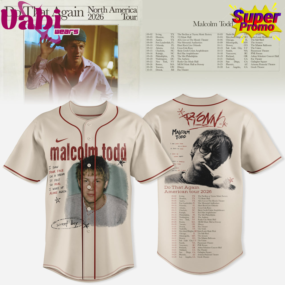 Malcolm Todd Do That Again North America Tour Jersey Malcolm Todd Do That Again North America Tour Jersey