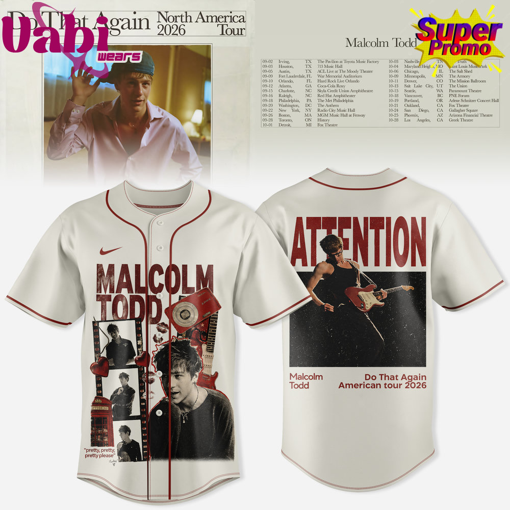 Malcolm Todd Do That Again North America Tour Jersey Malcolm Todd Do That Again North America Tour Jersey
