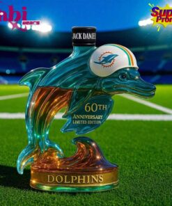 Miami Dolphins Team Spirit 60th Anniversary Limited Edition Whiskey Bottle 2 Miami Dolphins Team Spirit 60th Anniversary Limited Edition Whiskey Bottle 3