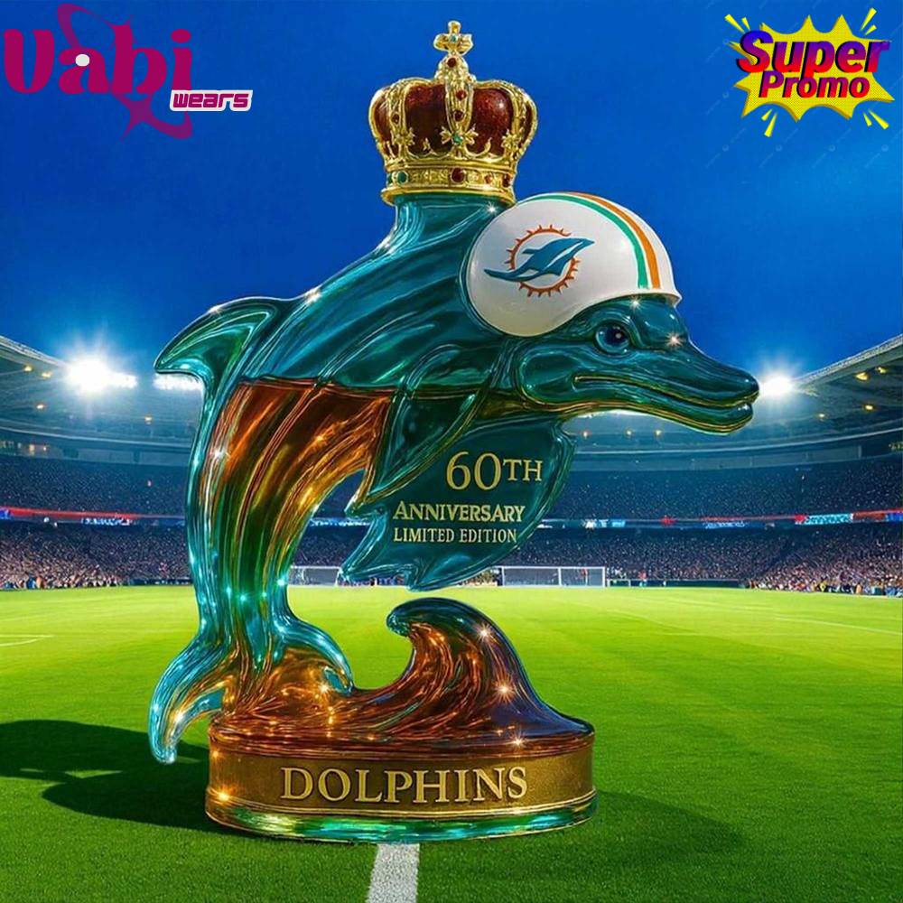 Miami Dolphins Team Spirit 60th Anniversary Limited Edition Whiskey Bottle Miami Dolphins Team Spirit 60th Anniversary Limited Edition Whiskey Bottle