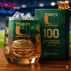 Miami Hurricanes 100th Anniversary Whiskey Glass