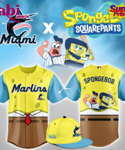 Miami Marlins X Spongbob Squarepants Night Baseball Jersey