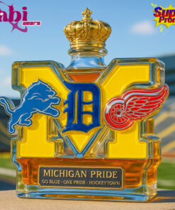 Michigan Sport Teams Pride Limited Edition Whiskey Bottle