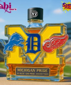 Michigan Sport Teams Pride Limited Edition Whiskey Bottle