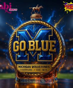 Michigan Wolverines Champions Legacy “Go Blue” Whiskey Bottle