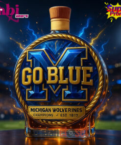Michigan Wolverines Champions Legacy “Go Blue” Whiskey Bottle