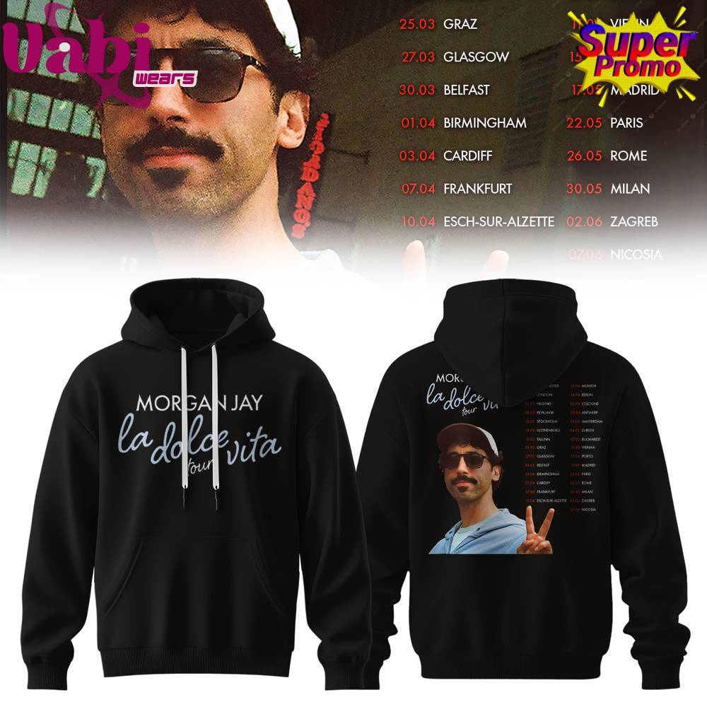 Morgan Jay La Dolce Vita Tour Hoodie Jersey Morgan Jay La Dolce Vita Tour Hoodie Jersey