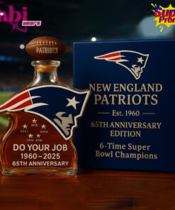 New England Patriots 65th Anniversary “Do Your Job” Whiskey Bottle