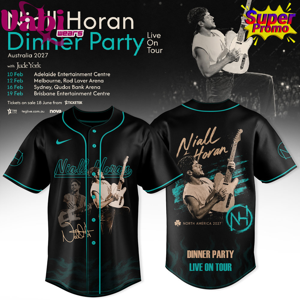 Niall Horan Dinner Party Live On Tour Australia Jersey Niall Horan Dinner Party Live On Tour Australia Jersey