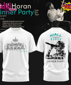 Niall Horan  Dinner Party Live On Tour Australia Tee White Version