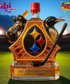 Pittsburgh Steelers "One City Three Teams One Legacy" Limited Edition Whiskey Bottle 2 Pittsburgh Steelers One City Three Teams One Legacy Limited Edition Whiskey Bottle 3