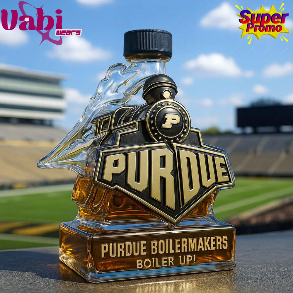 Purdue Boilermakers Boiler up Train Shaped Whiskey Bottle - Limited Edition Purdue Boilermakers Boiler up Train Shaped Whiskey Bottle - Limited Edition