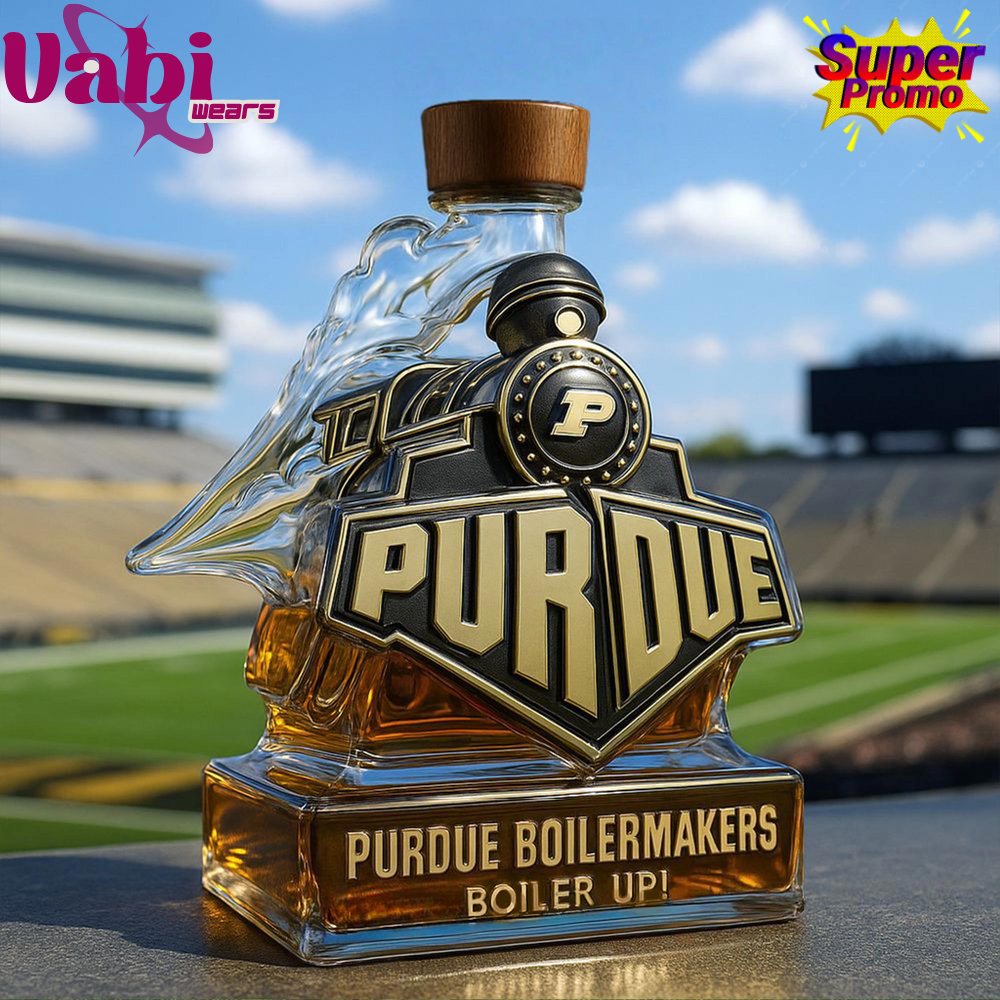 Purdue Boilermakers Boiler up Train Shaped Whiskey Bottle - Limited Edition Purdue Boilermakers Boiler up Train Shaped Whiskey Bottle - Limited Edition