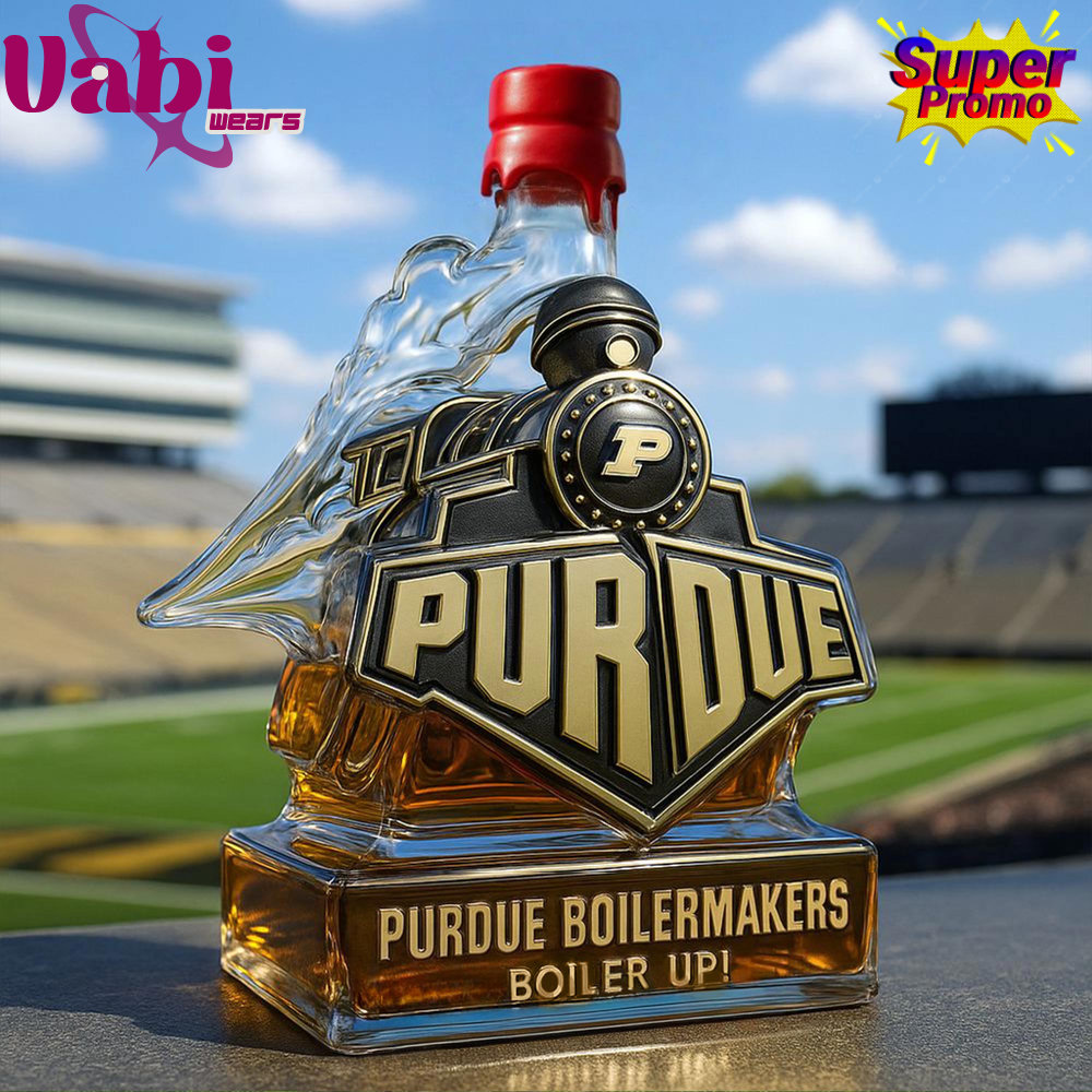 Purdue Boilermakers Boiler up Train Shaped Whiskey Bottle - Limited Edition Purdue Boilermakers Boiler up Train Shaped Whiskey Bottle - Limited Edition