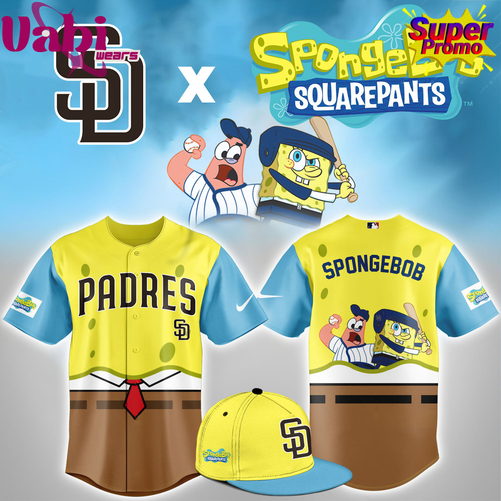 San Diego Padres X Spongbob Squarepants Night Baseball Jersey San Diego Padres X Spongbob Squarepants Night Baseball Jersey
