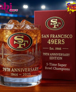 San Francisco 49ers 79th Anniversary Whiskey Glass