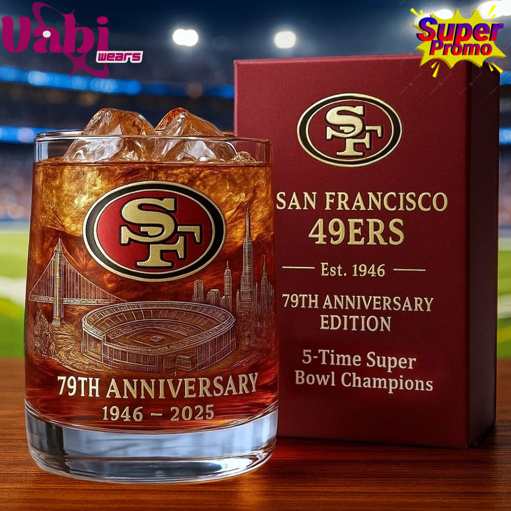 San Francisco 49ers 79th Anniversary Whiskey Glass San Francisco 49ers 79th Anniversary Whiskey Glass