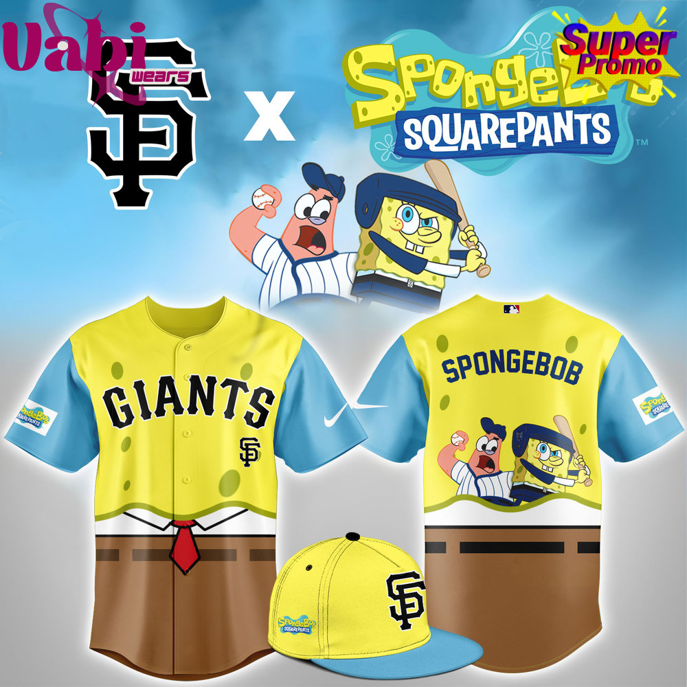 San Francisco Giants X Spongbob Squarepants Night Baseball Jersey San Francisco Giants X Spongbob Squarepants Night Baseball Jersey