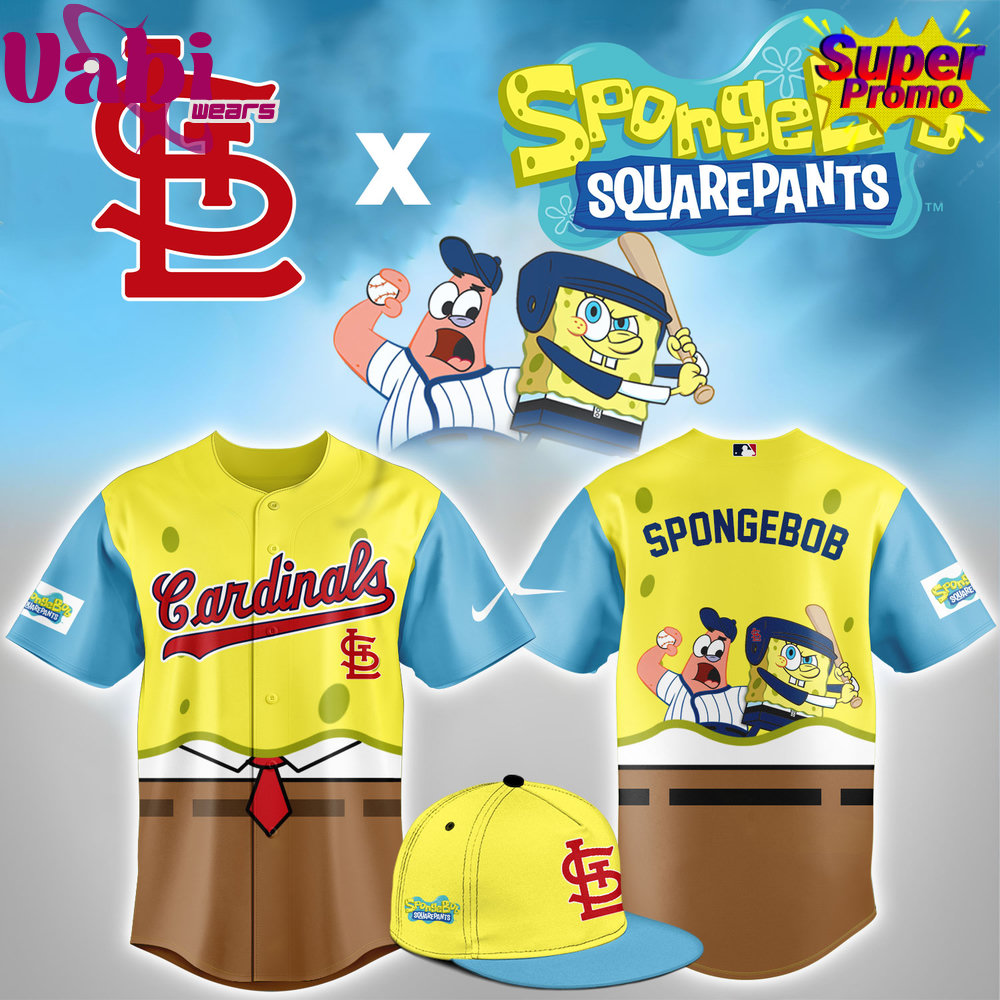 St. Louis Cardinals X Spongbob Squarepants Night Baseball Jersey St. Louis Cardinals X Spongbob Squarepants Night Baseball Jersey