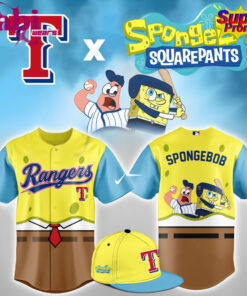 Texas Rangers X Spongbob Squarepants Night Baseball Jersey