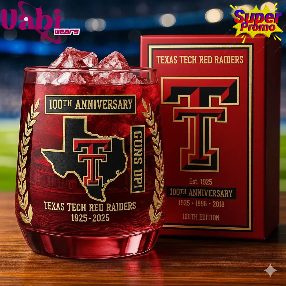 Texas Tech Red Raiders 100th Anniversary Whiskey Glass Texas Tech Red Raiders 100th Anniversary Whiskey Glass