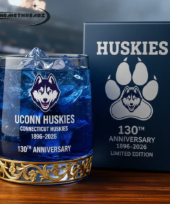 UConn Huskies 130th Anniversary Whiskey Glass